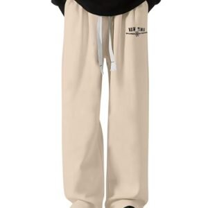 Samfor Mid-Rise Stretchable Joggers in Premium Polycotton Comfort Blend for Street and Lounge Wear - Korean Style Baggy Track Pants for Men
