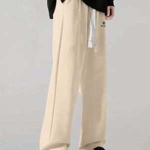 GRECIILOOKS Korean Style Track Pants for Men – Loose Fit Lycra Cargo Joggers | Trendy Gym & Streetwear Bottoms with Utility Pockets (Available in Plus Size)